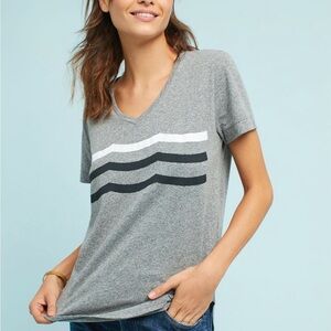 Sol Angeles Gray V-Neck Tee